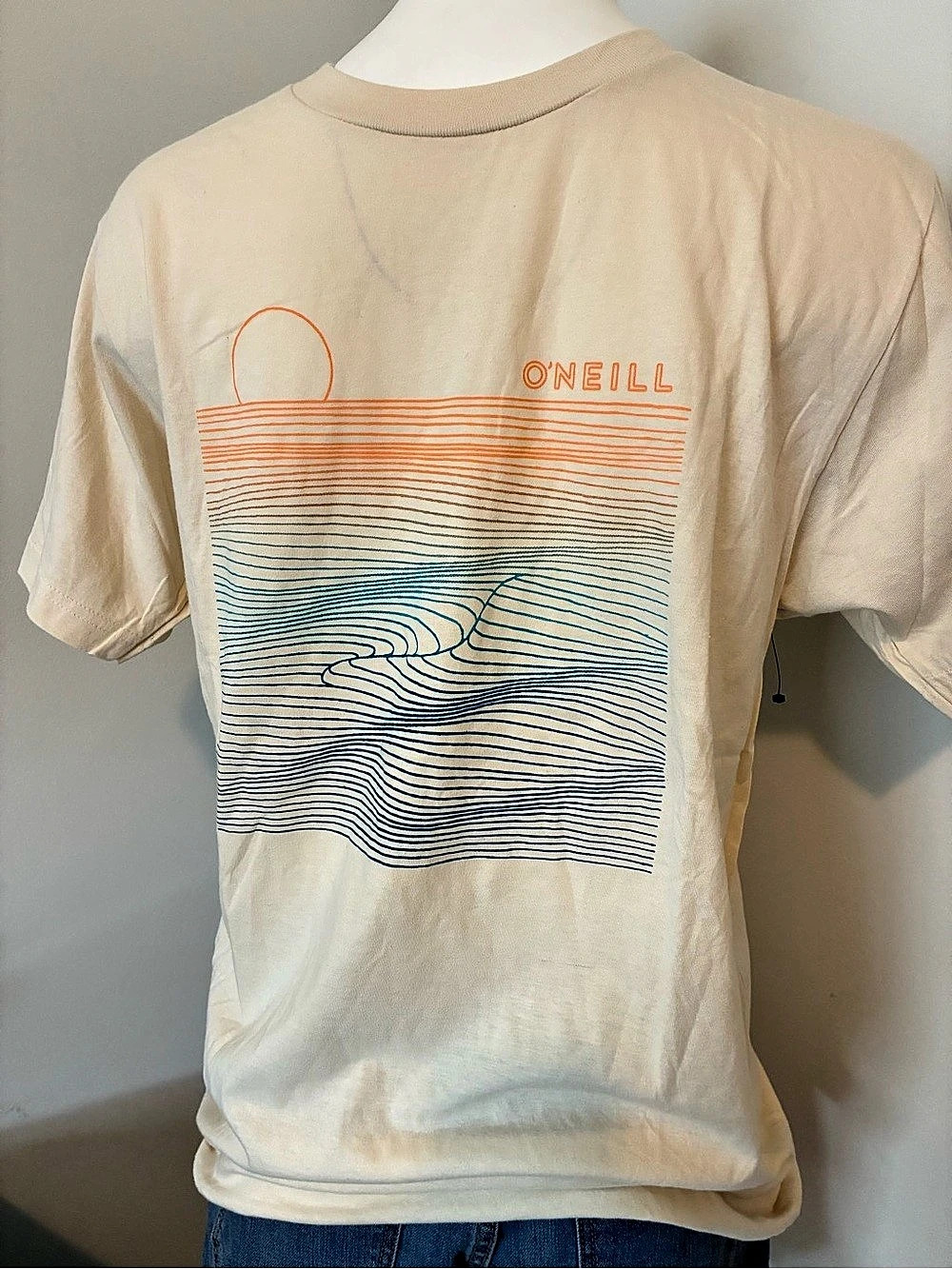 O'Neill Abstract Graphic Tee in Cream Medium NWT